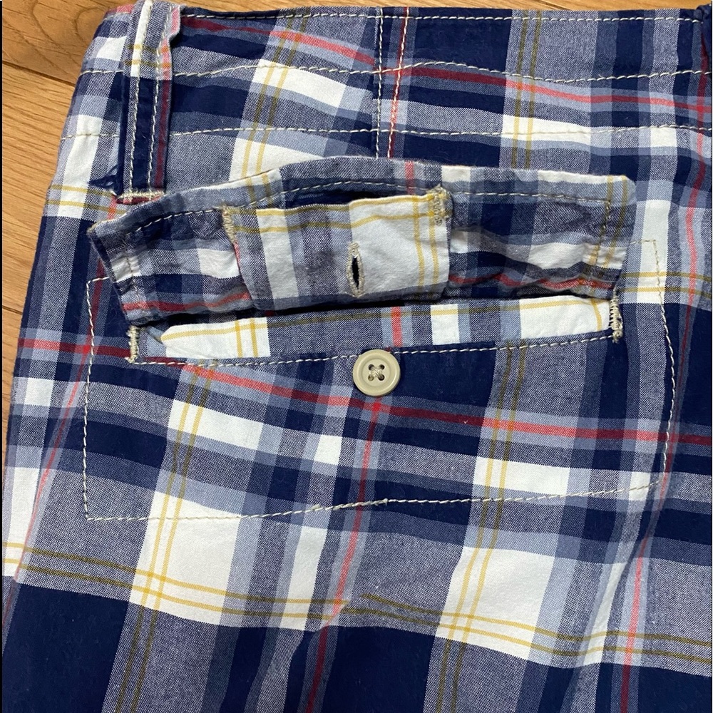 Nautica Jean Co. Blue, White, Red, & Yellow Plaid Bermuda Shorts - Picture 6 of 16